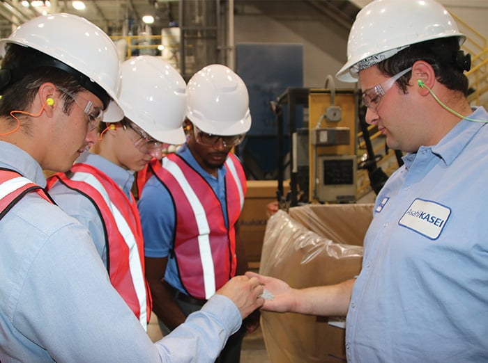 Interns in Manufacturing Plant