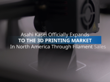 "APNA Launches 3DP Filament Sales in North America" over a close up of a 3D printer